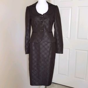 ANTONIO MELANI Dark Brown Textured Blazer